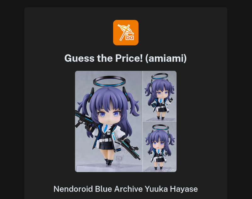 Blue Archive Merch Guesser screenshot
